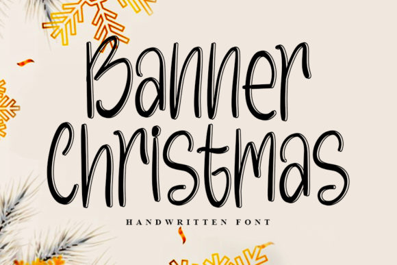 Banner Christmas: A Handwritten Font for Your Brand