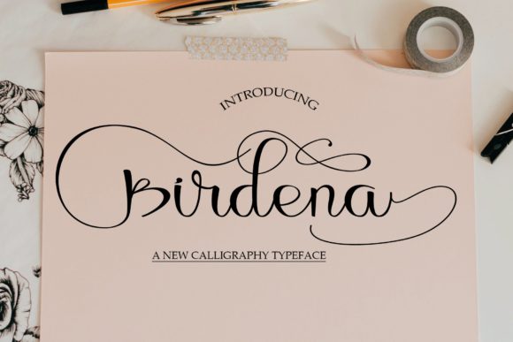 Birdena: A Modern Calligraphy Typeface for Editorial Design