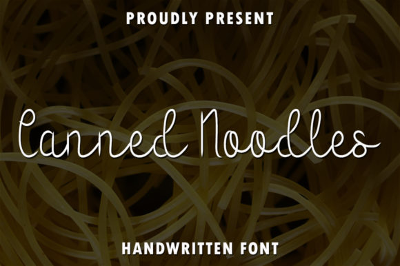 Canned Noodles: A Handwritten Font for Your Brand