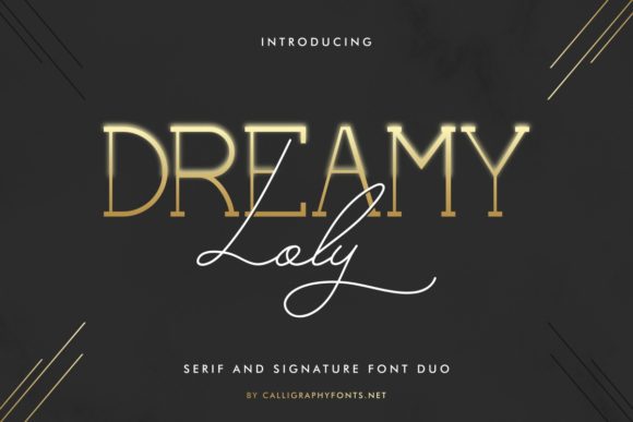 Dreamy Loly: A Premium Serif and Script Font for Editors