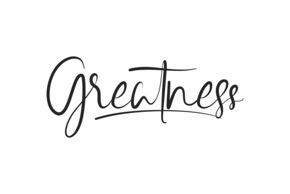 Greatness Font: A Handwritten Typeface for Branding