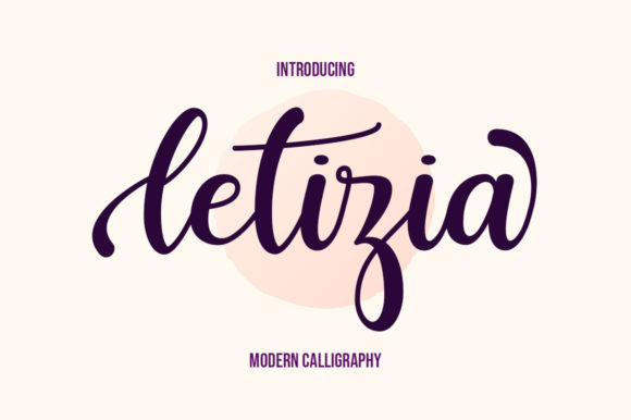 Letizia: A Modern Script Font for Editorial Design