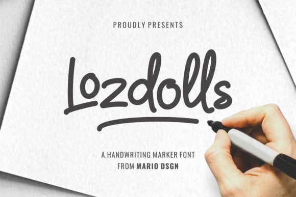 Lozdolls: A Bold Handwritten Font for Modern Marketing