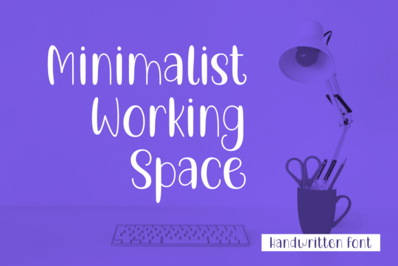 Minimalist Working Space: A Modern Handwritten Font for Web Design