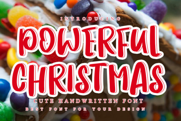 Powerful Christmas: A Bold Handwritten Font for Editors